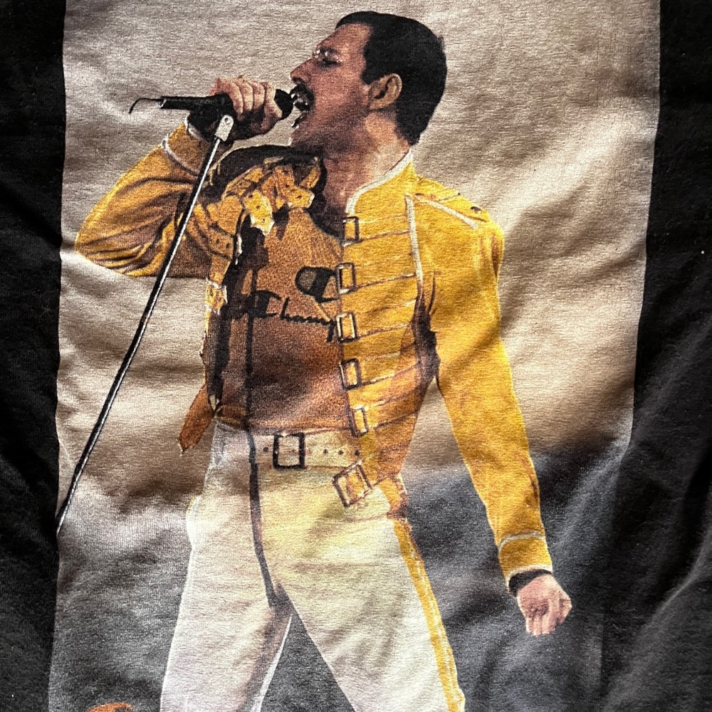 Freddy Mercury/Queen Champion Black Athletic Band Tee - Size S